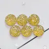 Diamantes de Resina Redondos de 12 mm Gipsofila Base Plana Superficie de Mineral de Diamante Racimo de Cristal Cóncavo y Convexo Pendientes Collar Accesorios para Joyería DIY