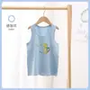 Colete de bebê sem costura em Lycra, camiseta regata justa, design fofo de desenho animado, respirável, oferta especial de liquidação para crianças