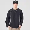 Jersey de Punto Redondo Empalmado Estilo Japonés Retro Holgado Versátil Tendencia 2025 Otoño e Invierno Chaqueta Nueva