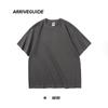 Camiseta de Verano para Hombre Ag280G Unisex Algodón Puro Manga Corta Color Sólido Cuello Redondo Peso Pesado Marca Vintage de Moda Camisa Base Holgada