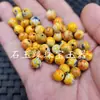 Ágata Jade Amarelo Colorido Contas Soltas Ovo Ágata Amarela Contas Antigas DIY Pulseira Colar Acessórios de Joias Contas