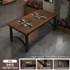 Mesa de Jantar para Sala de Estar Doméstica 2025 Nova Pequeno Apartamento Retangular Mesa de Jantar Simples Aluguel Mesa de Jantar e Cadeira Combinação