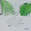 Novo Suporte de Exibição Transparente de Cristal Acrílico para Espécimes Minerais, Base de Pedra Bruta, Suporte de Ornamento de Exibição de Metal