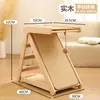 Tabla Rascadora y Casa para Gatos Combinadas, Duradero y No Fácil de Desprender, Estructura de Escalada para Gatos de Madera Maciza, Ahorro de Espacio, Alfombrilla de Sisal, Plataforma de Salto para Gatos, Juguete para Gatos