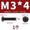 Tornillos de Cabeza Redonda Hexagonal de Acero Inoxidable 304 Negros Tornillos de Cabeza Semiredonda Tornillos de Cabeza Plana M2M3M4M5M6M8M10