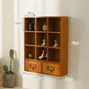 Zakka Gaveta de Madeira Tipo Desktop Bagunça Pequenos Itens Caixa de Armazenamento Armário de Armazenamento Madeira Madeira Conjunto de Chá Armazenamento