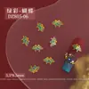 Accesorios para Uñas Arte Phoenix Corona y Túnica Roja Uñas de Boda Clásicas Doble Fénix Pieza de Cobre Decoración China para Uñas Venta al por Mayor