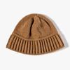 Sombrero de Lana de Nuevo Estilo Otoño Invierno Moda Versátil Color Sólido Sombrero de Cubo Tejido en Stock Venta al por Mayor Sombrero Cloche Tejido