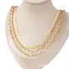 3 peças de colar simples retrô europeu e americano estilo étnico personalidade característica corrente de cobra corrente de amor colar feminino Qingdao atacado