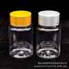 Botella de Plástico Transparente de Boca Ancha de 80 ml Sub-Botella Pequeña para Mascotas Muestra Líquida Sólida Acuosa Botella Vacía Tapa Metálica UV