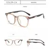 Gafas Transparentes Grises Anti-Radiación de Luz Azul Dr.Lolly para Mujer, Montura Ovalada, Efecto Adelgazante Sin Maquillaje, Adecuadas para Lentes Graduados