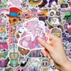 Compra Directa Transfronteriza a Precio Fijo de 50 Piezas de Pegatinas Impermeables de Polipropileno de Calavera de Niña, Pegatinas Personalizadas Pintadas a Mano de Muñeca Rosa de Niña