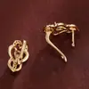 Pendientes de Moda Populares Coreanos Pendientes Distintivos para Mujer Pendientes de Metal Doble Corazón Circonita Pendientes Pequeños Frescos de Moda Pendientes de Celebridad de Internet