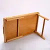 Mesa pequeña de madera cama plegable mesa de tablero para computadora dormitorio casa mesa perezosa mesa de rincón mesa de café plato de frutas mesa de lectura bambú