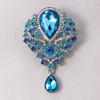 Broche colgante de cristal y pedrería de alta gama retro estilo europeo y americano transfronterizo, ramillete para solapa de comercio exterior, accesorios de joyería para abrigo