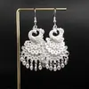 Pendientes de Pavo Real para Minorías Étnicas, Regalos Retro de Plata Miao Estilo Étnico, Accesorios de Pendientes Vintage de Imitación Plata