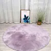 Alfombra redonda tie-dye para la sala de estar, alfombra de felpa para dormitorio, mesita de noche y vestidor, tapete decorativo, manta de felpa PV, cojín para sofá