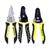 Pinzas Pelacables Multifuncionales para Electricistas, Pelado Especial Plegable de Cables, Pinzas Pelacables, Cortacables y Crimpadora, Pinzas Profesionales Manuales para Pelar y Dividir Cables
