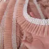 Nuevo Estilo Cuello Continental Volante Encaje de Perlas Tela Decoración Plisada Accesorios de Malla con Volantes
