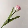 Tulipanes Artificiales de PU Tulipanes de Loro Multicapa Tacto Realista Decoración para Sala de Estar de Hotel Ramo de Flores Falsas Producto de Exportación de Alta Calidad