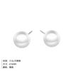 Emanco Aretes Coreanos Simples de Perla Imitación Diámetro 4/6/8mm Aretes de Perla Aretes de Acero Inoxidable Chapados en Oro
