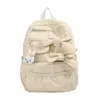 Nueva mochila de estilo japonés ins 2026 para chicas de secundaria, preparatoria y estudiantes universitarias, mochila con lazo de aspecto elegante