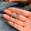 Pendientes Exquisitos Dulces con Lazo Japonés y Coreano para Mujer, Lujo Ligero, Elegantes y Deslumbrantes Pendientes Largos de Borla, Joyería de Oreja de Gota de Agua