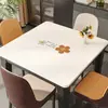 Mantel Cuadrado Simple, Impermeable, Resistente al Aceite, No Requiere Lavado, Resistente al Calor, Mantel, Mantel Protector Cuadrado de Vidrio Suave de PVC para Mesa de Café