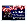 Bandera Americana Transfronteriza del 250 Aniversario Decoración del Día de la Independencia Ventilador Exterior en Forma de Bandera Banderín Tela de Fondo Bandera de Jardín