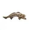 Pingente Criativo Personalizado Espesso de Latão Puro Espinha de Peixe para Homens e Mulheres, Ornamento de Chaveiro de Carro Vintage, Decoração de Artesanato