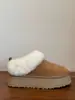 Sapatos femininos de moda 2026, com forro de pelo e sola grossa, versáteis, de temperamento, para outono e inverno, novos, quentes, antiderrapantes, de algodão peludo, estilosos