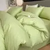 Juego de cuatro piezas de jacquard de algodón de fibra larga de lujo ligero de alta gama, sábana de algodón puro, funda de edredón, sábana bajera, ropa de cama para hotel y casa de huéspedes