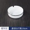 Conjunto de mesa cerâmico de três peças prato de osso Tigela Asa Colher Copo pauzinhos Hotel hotel desinfecção Linha Dourada borda azul louça atacado