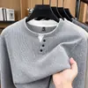 Suéter de malha gola redonda manga longa direto da fábrica para homens, suéter falso de duas peças, camisa base masculina, roupas masculinas multicoloridas, peça única para dropshipping