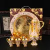 Juego de Vino Estilo Europeo con Margaritas para Uso Doméstico, Vasos Creativos para Licor de Media Onza, Empaque de Caja de Regalo para Bodas, Adornos Decorativos