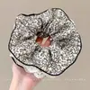 Suave con el cabello, elegante y con estilo, scrunchie, pasador de malla floral pequeño estilo coreano, accesorio para el cabello plisado de estilo de hada