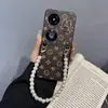 Para huawei pocket2 anillo de trébol de cinco hojas cuero creativo huawei p50 pocket pantalla plegable teléfono móvil