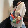 Bolsa Patchwork Estilo Étnico Primavera e Verão 2025 Bolsa de Ombro da Moda Combinação de Cores Tendência Tie-Dye Axilar Grande Capacidade Bolsa Feminina