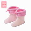 Botas de chuva infantis Mu Meng de cano baixo com forro de algodão para outono e inverno, com forro removível de veludo quente, cor sólida simples