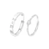 Anillos de Pareja, un Par de Anillos Vivos para Hombres y Mujeres, Anillos Abiertos de Moda y Sencillos, Regalos de Nicho de Alta Gama para el Día de San Valentín