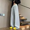 Calças casuais largas de corte inclinado estilo americano para homens, primavera e outono, corte solto, calças retas que emagrecem, calças de moletom esportivas curvas plus size