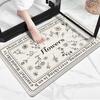 Alfombra de Baño de Terciopelo de Cordero, Antideslizante, Alfombra para Pies de Secado Rápido, Puerta de Entrada, Puerta de Baño, Alfombra Antideslizante, Lavable a Máquina