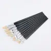 Bo Haoxuan fabricantes varilla negra varilla blanca pincel de aceite cerdas pincel acrílico juego individual pincel duro pincel de pintura
