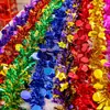 Decoración de fondo para fiesta navideña tira de color decoración de sala de bodas forma múltiple color guirnalda cinta cinta de cifrado
