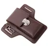 Bolso de Cintura para Teléfono Móvil Modelo Nuevo Mejorado para Hombres, Adecuado para Trabajar en Sitios de Construcción, Funda de Cuero para Teléfono que Puede Sostener un Estuche de Cigarrillos, Colgar Llaves y Enganchar al Cinturón