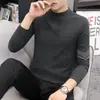 Nueva camiseta base para hombre y mujer de cuello medio alto, terciopelo de doble cara, terciopelo alemán, otoño e invierno, forrada de polar, engrosada, cálida, corte ajustado business, estampada