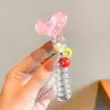 Lindo y Fresco Goma para el Cabello de Cable de Teléfono para Niñas, Nueva Cuerda para el Cabello Versátil y Duradera de Verano con un Toque de Alta Gama, Accesorio para el Cabello sin Marcas