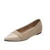 Zapatos de punta color nude estilo francés para mujer, nuevo modelo primavera 2026, estilo delicado, zapatos planos bajos de interior que aumentan la altura