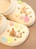 Zapatos de Agujeros Transfronterizos Accesorios DIY Accesorios Senbeier Nariz Pequeña Zapatos Ga Flor Otoño e Invierno Accesorios de Felpa Extraíbles