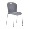 Silla de Entrenamiento Minimalista Nórdica con Marco de Acero Galvanizado en Forma de Lazo, Silla de Plástico Grueso Apilable Multicolor, Directo de Fábrica